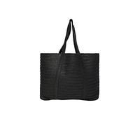 PIECES Pcloma Straw Shopper, Sac Femme, Noir, Keine Angabe