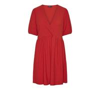 PIECES Pcluna SS Robe Courte à col en V Sa BC, Poinciana, M Femme