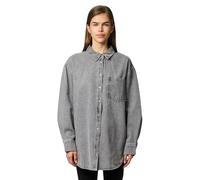Pieces Pcmaisie Ls Shirt Noos BC Chemise en Jean, Gris Denim, XL Femmes