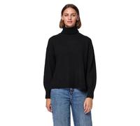 PIECES Pcmalou Ls Rollneck Knit Noos BC Pull en Tricot pour Femme, Noir, S