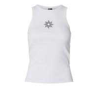 PIECES Pcmay Embroidery Boxer Débardeur JRS BC, Blanc éclatant., XS