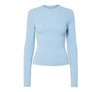 PIECES Pcmira New LS O-Neck Knit Noos BC Bleu Cachemire, M Femme, Bleu de Cachemire, M