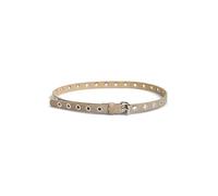 PIECES Pcnalika Slim Eyelet Jeans Belt Ceinture synthétique, Trench Coat-Détails : Bordure argentée, 95 cm Femme