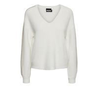 PIECES Pcnibe Ls Pull en Tricot FC BC, Cloud Dancer/Rayures : Lurx doré, M Femme