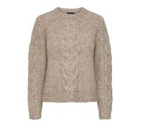 Pieces Pcnina Ls O-cou Knit Noos Bc Sweater, Femme, Fossile, XS