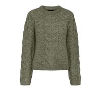 PIECES Pcnina Ls O-Neck Knit Noos BC Pull en Tricot, Vert Lichen, M Femme