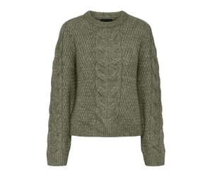 PIECES Pcnina Ls O-Neck Knit Noos BC Pull en Tricot, Vert Lichen, M Femme