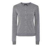Pieces Pcnora Cardigan à col Rond Noos BC, Mélange de Gris Moyen., S
