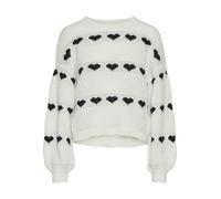 Pieces Pcnove Ls O-Neck Heart Knit BC Pull en Tricot Femme (Lot de 1)