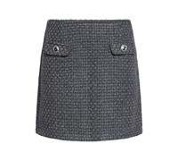PIECES Pcnua Hw Jupe Courte à Boucle Pa Mini, Gris foncé mélangé, XS Femme