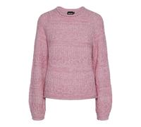 PIECES Pcnuella Ls O-Neck Knit BC, Sachet Rose/détail : mélange de Fils cdan, M
