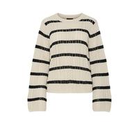 PIECES Pcnuka Ls O-Neck Knit Noos BC, Bouleau, M