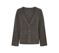 PIECES Pcnuna Ls Cardigan en Tricot à col en V, Morel/détail : mélange, M Femme