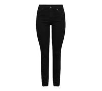 PIECES PCNUNNA MW Slim BLC06 Noos BC Jeans, Noir/Denim, 28 W/30 L Femme
