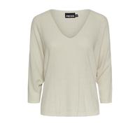 Pieces Pcnuria 3/4 Sleve Knit Top FC Pull en Tricot, Cloud Dancer/Détail : Lurex doré, M Femme