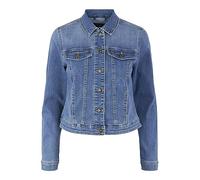PIECES PCOIA LS DNM Jacket MB Noos BC Veste en Jean, Denim Bleu médium, XL Femme