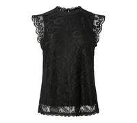 PIECES Pcolline Sl Lace Top Noos Bc Femme T-shirt, Noir, S
