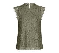 PIECES Pcolline SL Lace Top Noos, Bleu Sarcelle, S