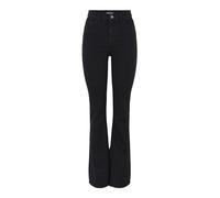 Pieces PCPEGGY HW Jean évasé pour Femme, Noir, XS