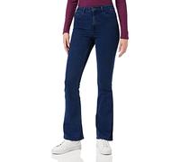 PIECES PCPEGGY Flared HW Jeans DB Noos BC, Bleu foncé Denim, M Femme