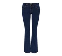 PIECES PCPEGGY LW Flared DB Jeans Noos BC, Bleu Denim foncé, L / 32L Femme