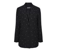 PIECES Pcpeva Rhinestone Blazer Ample, Noir/détails : Strass, M Femmes