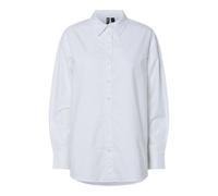 Pieces Pcpoppy Ls Oxford T-Shirt Ample Noos, Blanc éclatant., XS