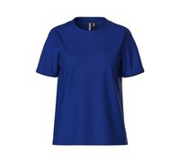PIECES Pcria Ss Fold Up Solid Tee Noos Bc Femme T-shirt, Bleu Mazarine., XS