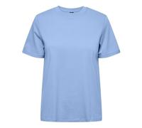 PIECES Pcria Ss Fold Up Solid Tee Noos Bc Femme T-shirt, Hydrangea, S