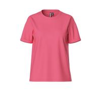 Pieces Pcria SS Fold Up Solid Tee Noos BC T-Shirt, Rose, XL Femmes