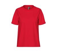 Pieces Pcria SS Fold Up Solid Tee Noos BC T-Shirt, Sucette XS Femme, Sucettes, X-Small