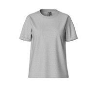 PIECES Pcria Ss Fold Up Tee Noos, T-Shirt Femme, Gris (Light Grey Melange Light Melange), 40 (Taille fabricant: Medium)