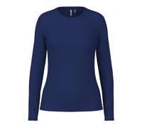 PIECES Pcruka Ls Top Noos Bc Femme T-shirt manches longues, Bleu, XS