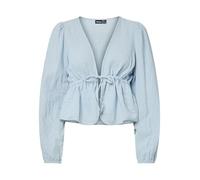 PIECES Pcsastina Ls V-Neck Top BC, Bleu Ciel, M Femme