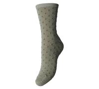 PIECES Pcsebby Glitter Long 1-Pack Pattern Noos Chaussettes pailletées, Détails : Petits Pois en Vert Profond, Taille Unique Femmes