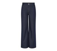 PIECES Pcselma Jeans Hw Wide Rinse Noos BC Large, Bleu foncé Denim, 30W x 30L Femme