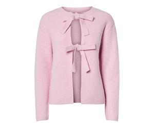 PIECES Pcsilly Ls Rev Tie Knit Noos BC, Roseate Spoonbill, XL, Spatule rosée, XL