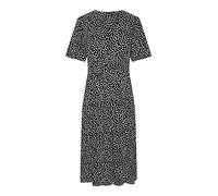 PIECES PCTALA SS MIDI Dress Noos BC Robe, Black/AOP:Dot, M aux Femmes