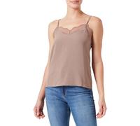 PIECES Pctiffany Strap Lace Top Noos BC Haut en Dentelle, fossile, XL Femme