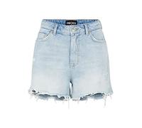 Pieces Pctulla Hw Short LB-ba Noos Jean, Bleu Clair (Denim Bleu Clair), M Femme