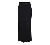 PIECES Pctulle MW Long Knit Skirt Pwp BC Jupe Longue, Noir, XS Femmes