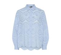 PIECES Pcvilde Ls T-Shirt Noos, Bleu Ciel, L Femmes