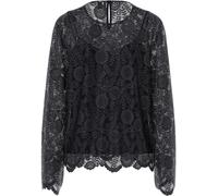 PIECES PIECES Black Long Sleeve Lace Top
