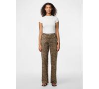 PIECES PIECES Brown Leopard Print Straight Leg Jeans