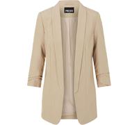 PIECES PIECES Cream 3/4 Ruched Sleeve Blazer