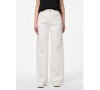 PIECES PIECES White High Waist Wide Leg Jeans