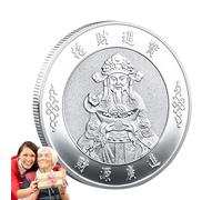 Pièces porte-bonheur chinoises Feng Shui, pièce de fortune chinoise - Pièce porte-bonheur du dieu chinois de la richesse | Que la richesse vous parvienne généreusement Pièce porte-bonheur du dieu chin