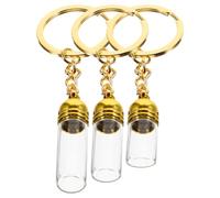 Pièces Porte-Clés Bouteille, Flacon Rechargeable | Pendentif Décoratif, Trou de 4mm, pour Clés, Perles, Coquillages et Usage Extérieur