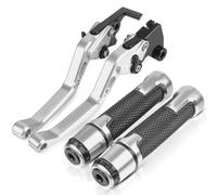 Pièces Pour CB600F Hor&net 600 CB600 F CB 600F CB599 Guidon De Moto Leviers D'embrayage De Frein Réglables Poignées Poignée(Sliver)