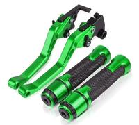 Pièces Pour CB600F Hor&net 600 CB600 F CB 600F CB599 Guidon De Moto Leviers D'embrayage De Frein Réglables Poignées Poignée(Vert)